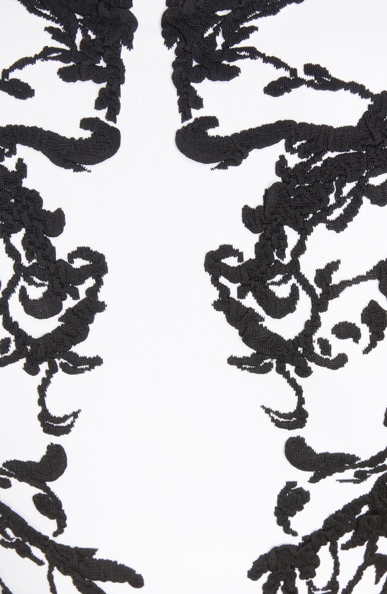 Alaïa Calli Padded Shoulder Midi Dress, Alternate, color, 