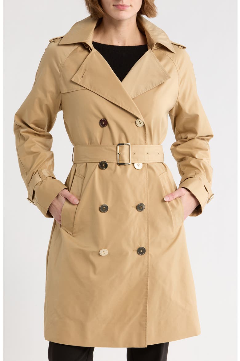 Belted Trench Coat, Main, color, KHAKI