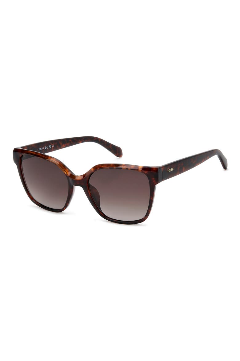 55mm Gradient Cat Eye Sunglasses, Alternate, color, HAVANA/ BROWN SF