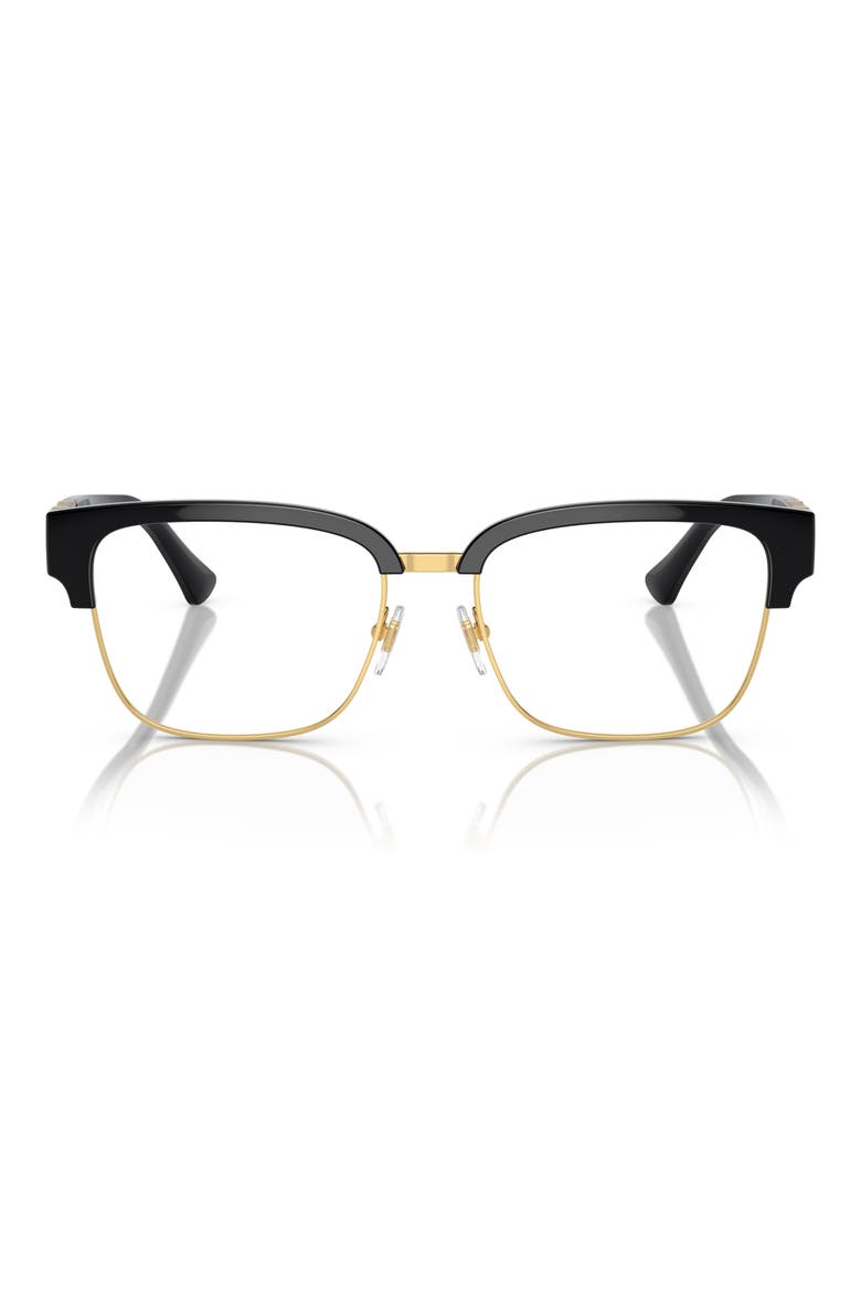 55mm Square Optical Glasses, Main, color, BLACK