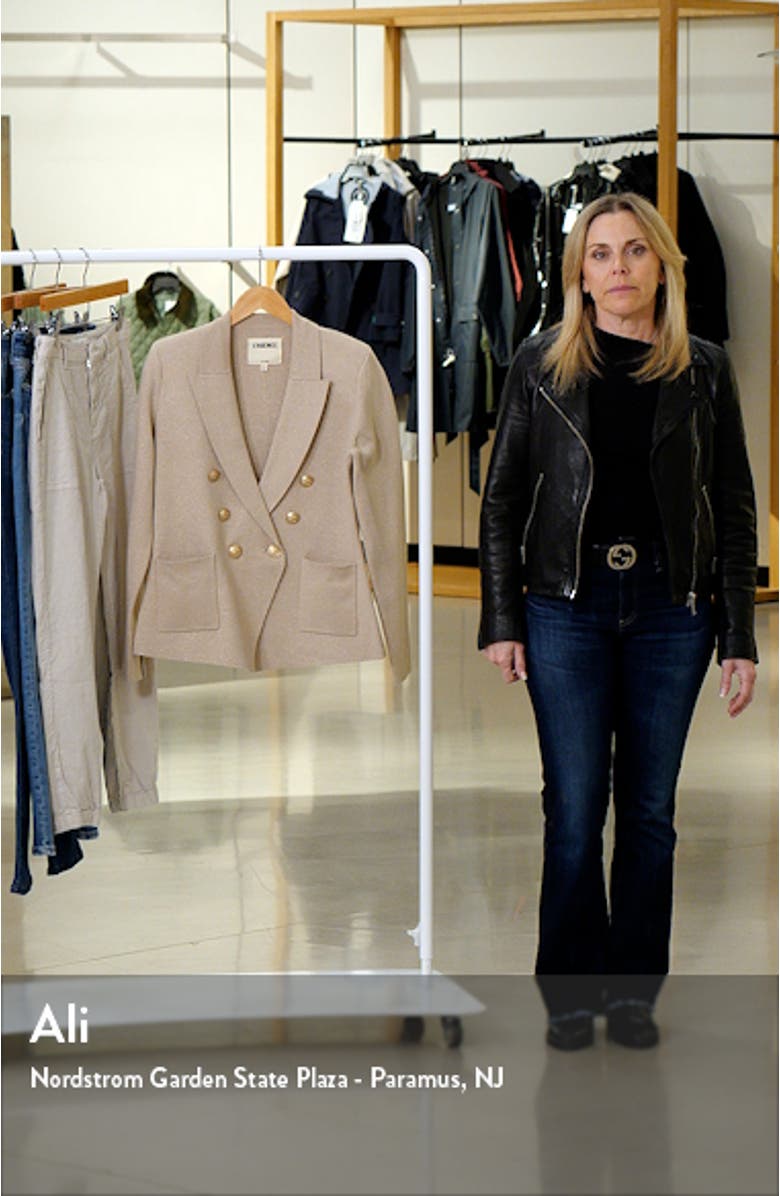 Kenzie Metallic Double Breasted Knit Blazer, sales video thumbnail