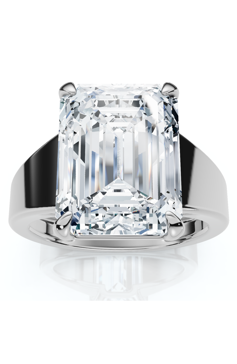 Bliss Diamond Certified 6Ct Emerald Cut Stephanie Diamond Engagement Ring 14k Gold Lab Grown, Main, color, 14K White Gold
