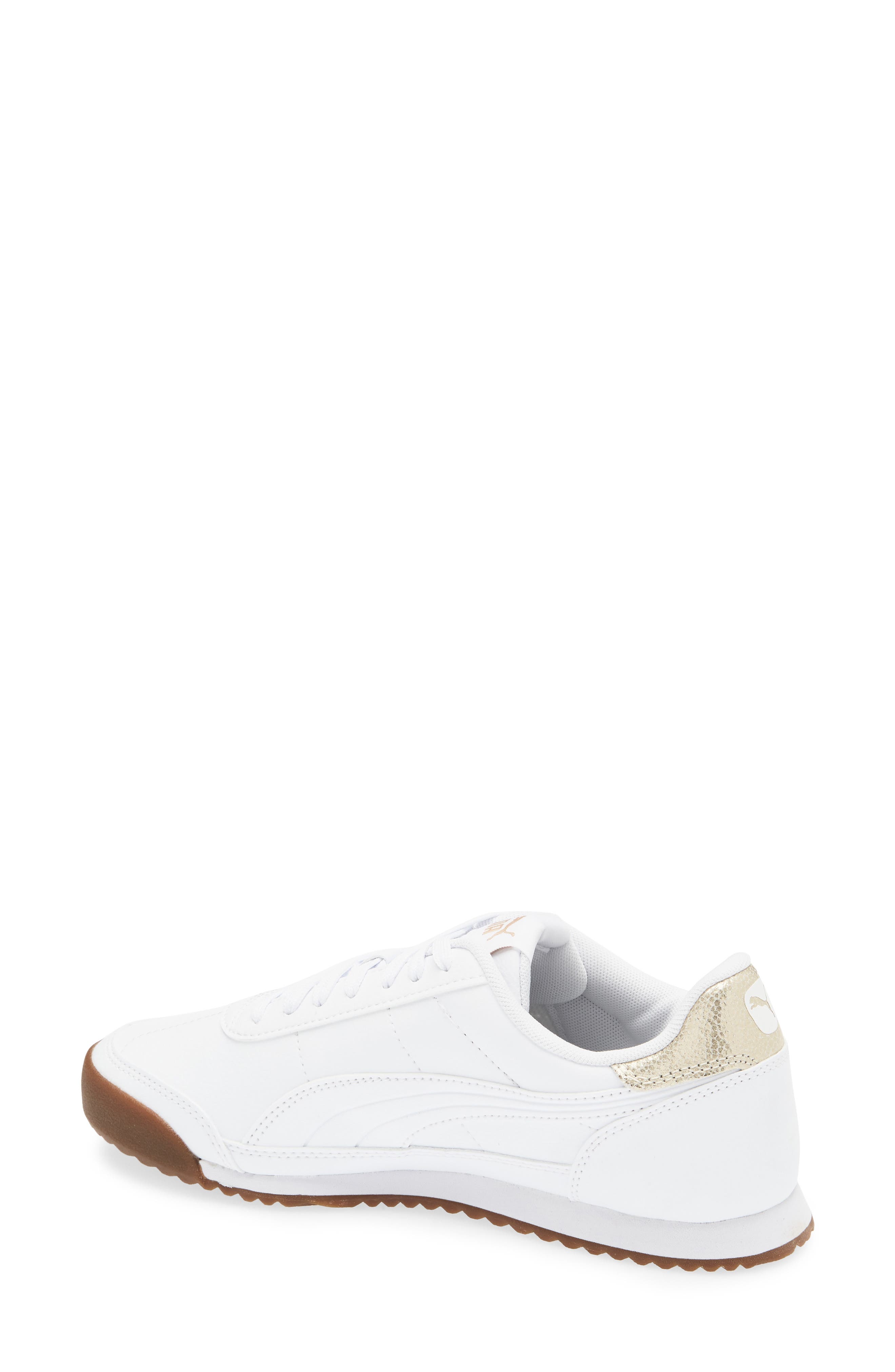PUMA Turino II Sneaker, Alternate, color, Puma White/ Puma White/ Gold