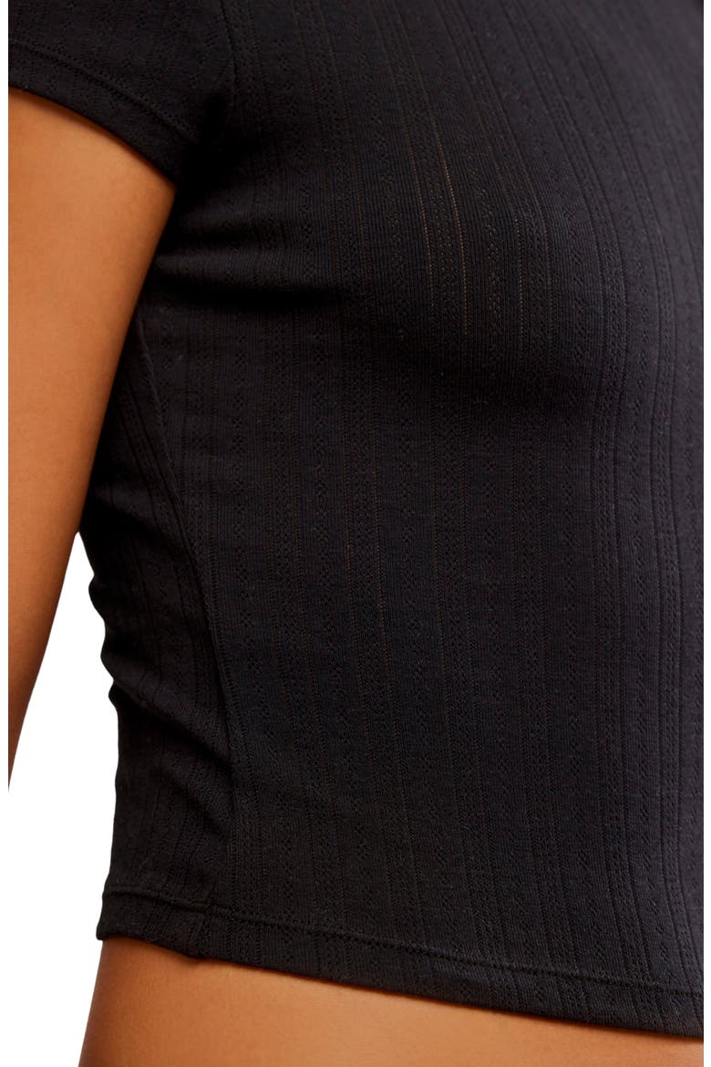 Intimately FP Wait a Minute Rib Baby T-Shirt, Alternate, color, ANTHRACITE