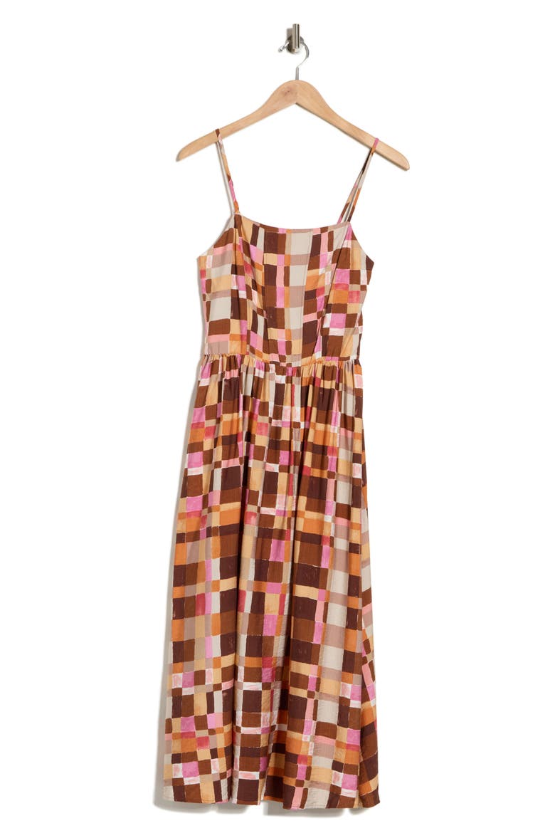Strappy Smocked Back Dress, Alternate, color, TILE MULTI