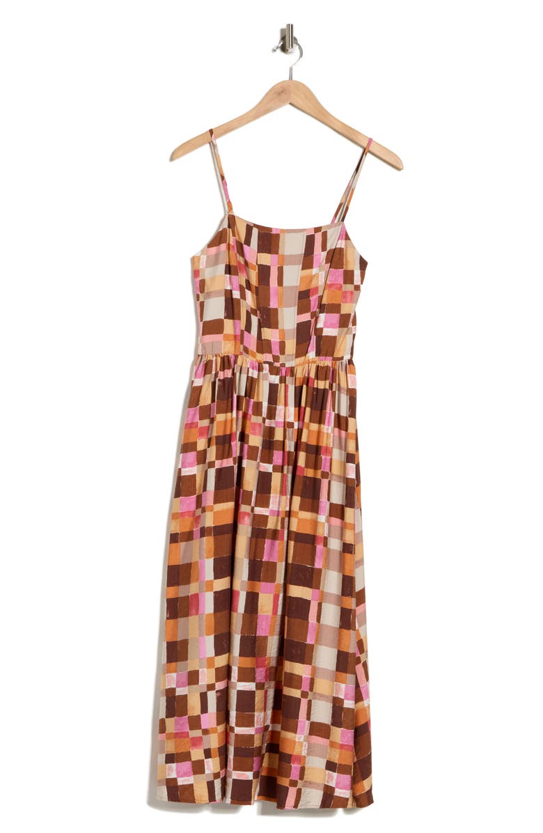 WEST K Strappy Smocked Back Dress, Alternate, color, Tile Multi