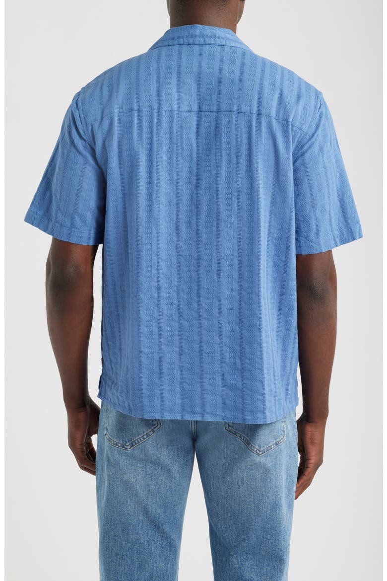 Didcot Tonal Dobby Stripe Camp Shirt, Alternate, color, MID BLUE