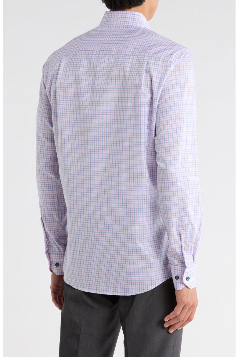 Check Print Slim Fit Dress Shirt, Alternate, color, PINK