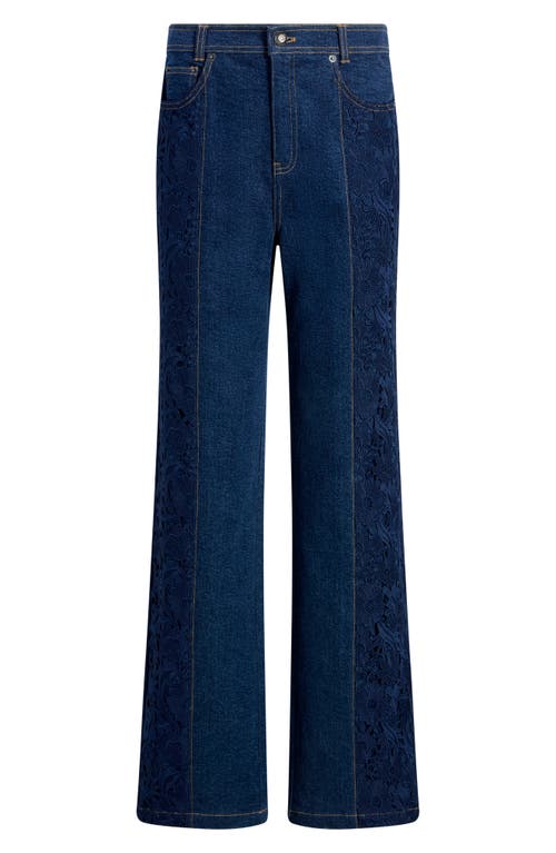 Cinq À Sept Francine Lace Detail Jeans In Blue