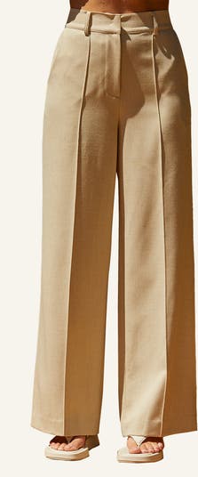 CRESCENT Pleated Wide Leg Trouser Pants | Nordstrom
