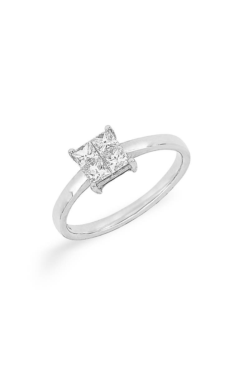 Princess Cut Diamond Ring (Nordstrom Exclusive), Main, color, WHITE GOLD