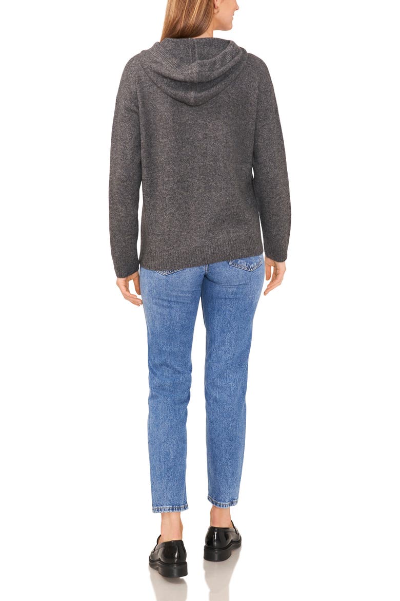 Jersey Knit Hooded Sweater, Alternate, color, MED HTHRGREY