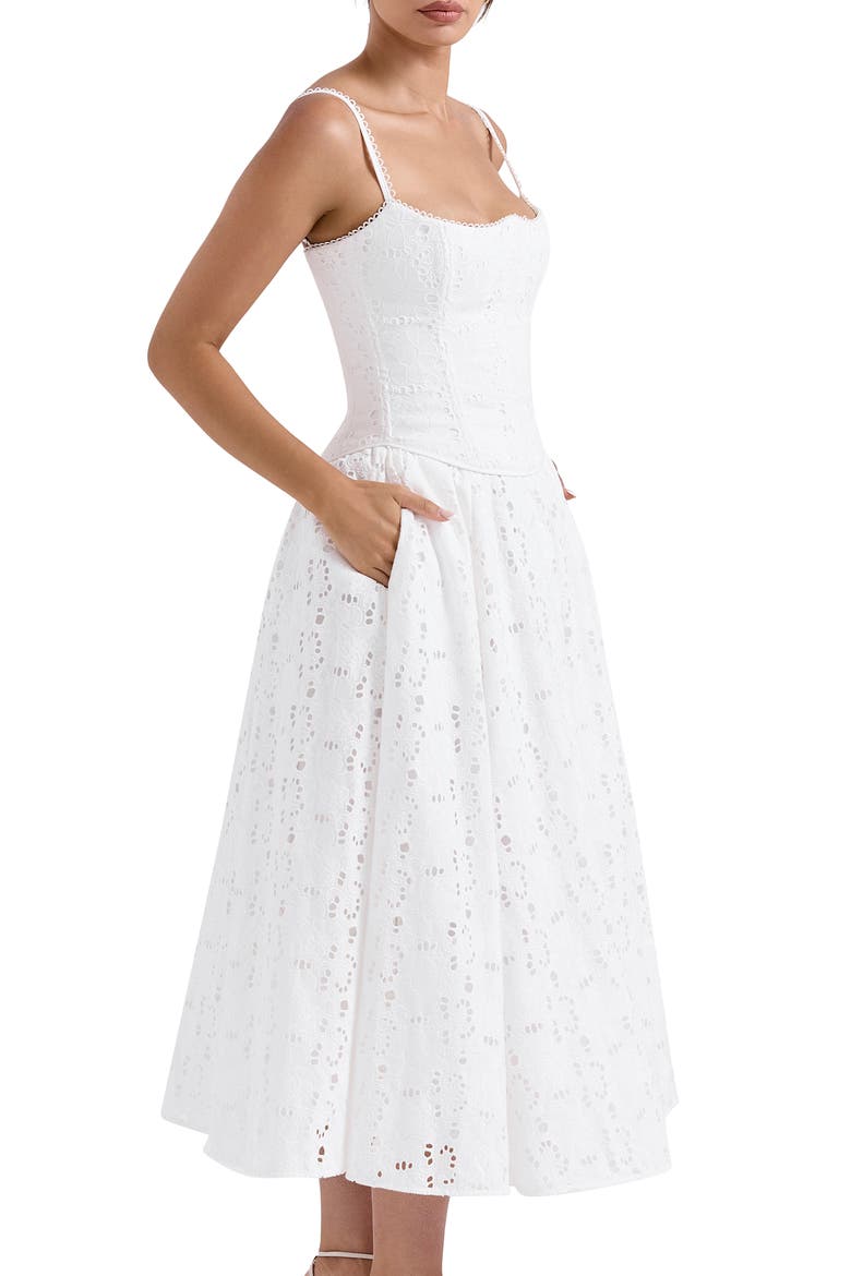Francine Cotton Eyelet Skirt, Alternate, color, CLOUD DANCER