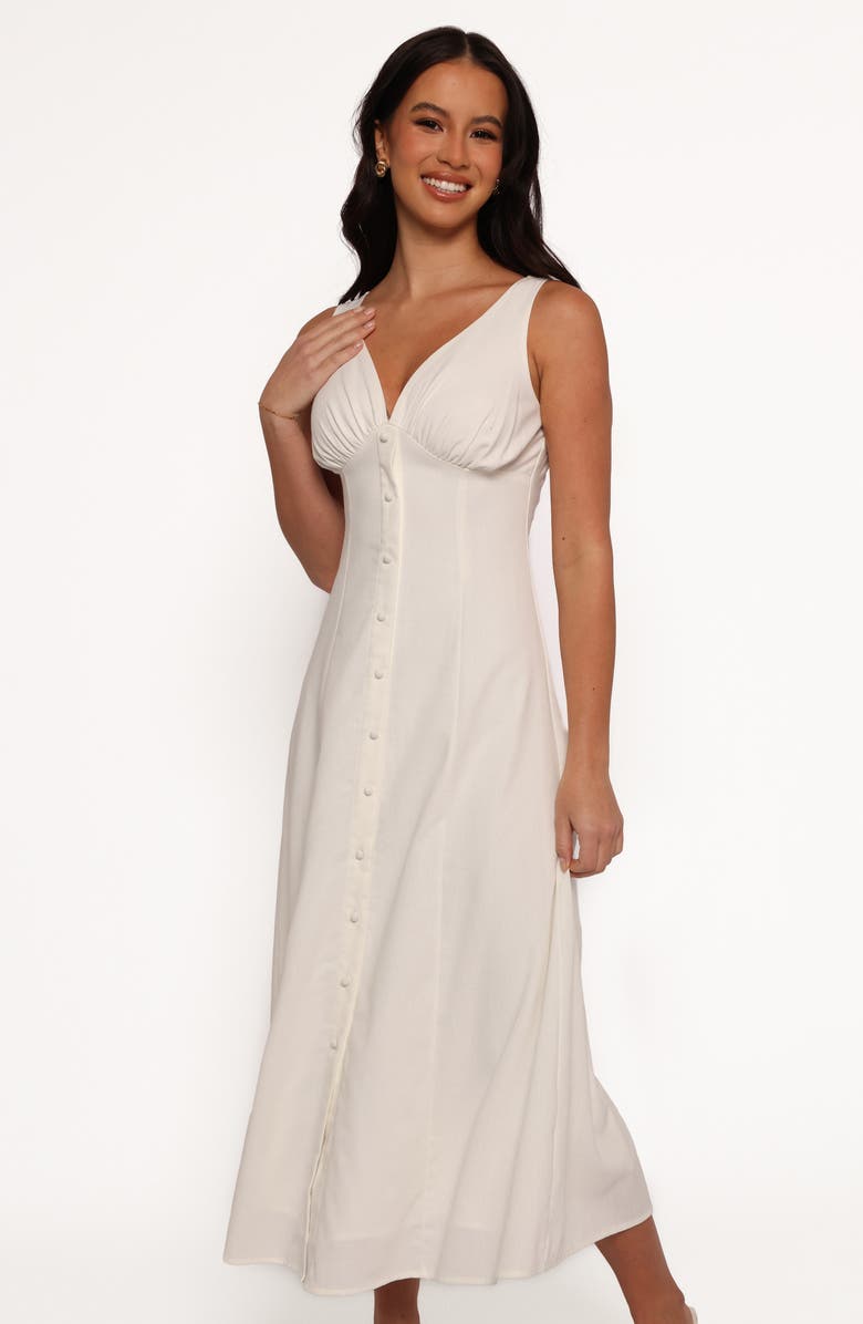 Petal & Pup Barbara Buttoned Maxi Dress, Alternate, color, White