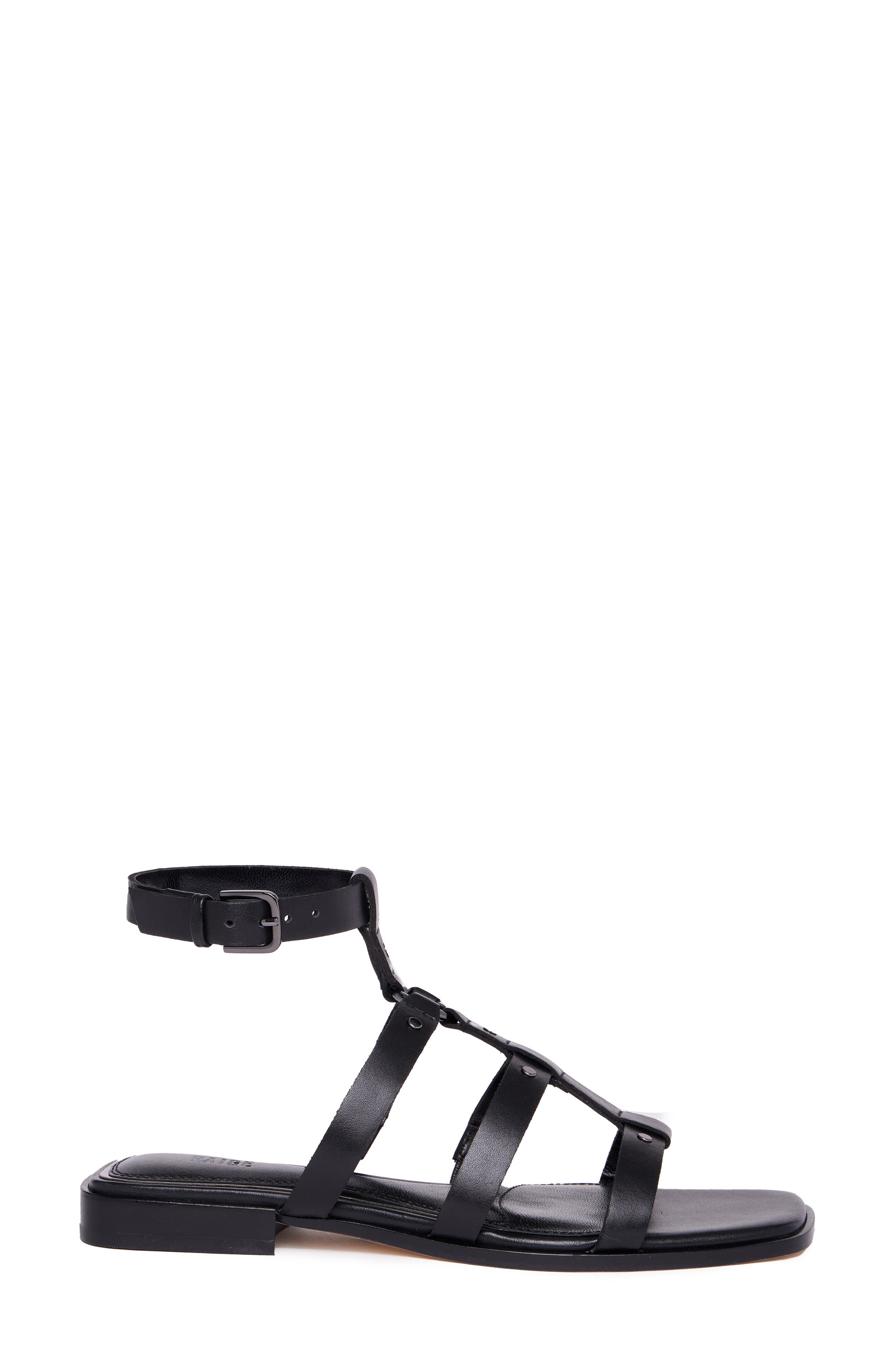 PAIGE Ryland Ankle Strap Sandal, Alternate, color, Black