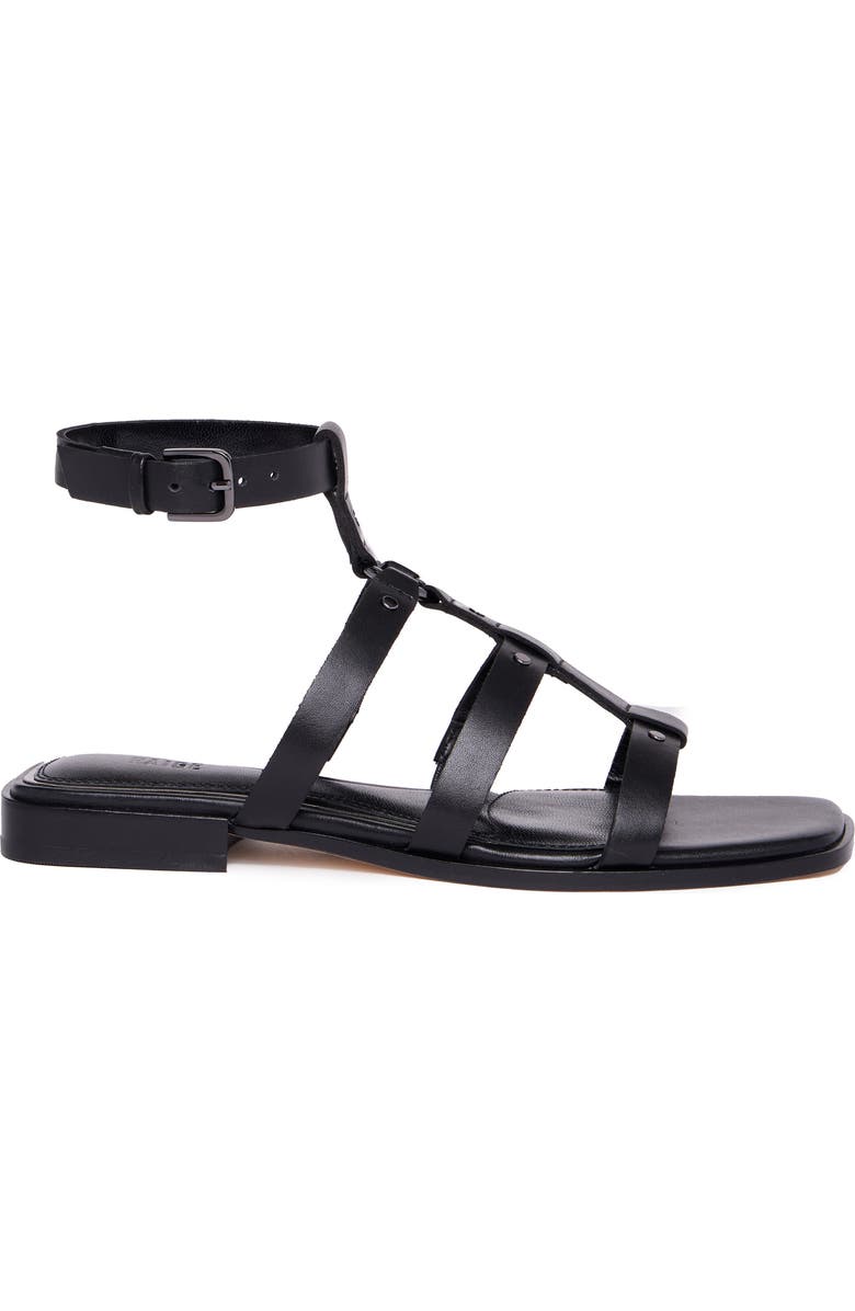 PAIGE Ryland Ankle Strap Sandal, Alternate, color, Black
