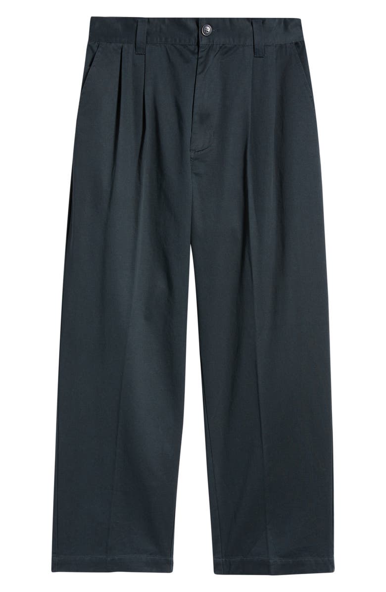 Obey Foster Pleated Twill Pants, Alternate, color, Black
