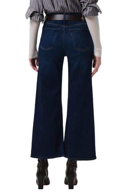 Citizen Of Humanity Womens Lotus (dk Indigo) Lyra Wide-crop-leg High-rise Stretch-regenerative-denim Blend Jeans In Blue