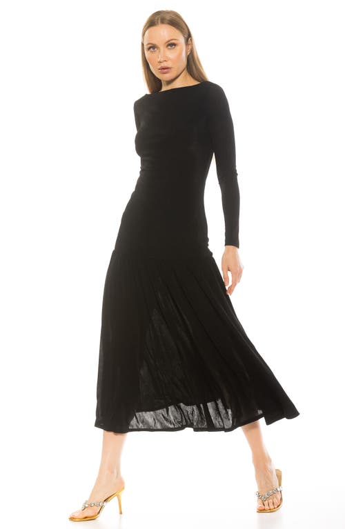 Alexia Admor Khaite Long Sleeve Midi Dress In Black
