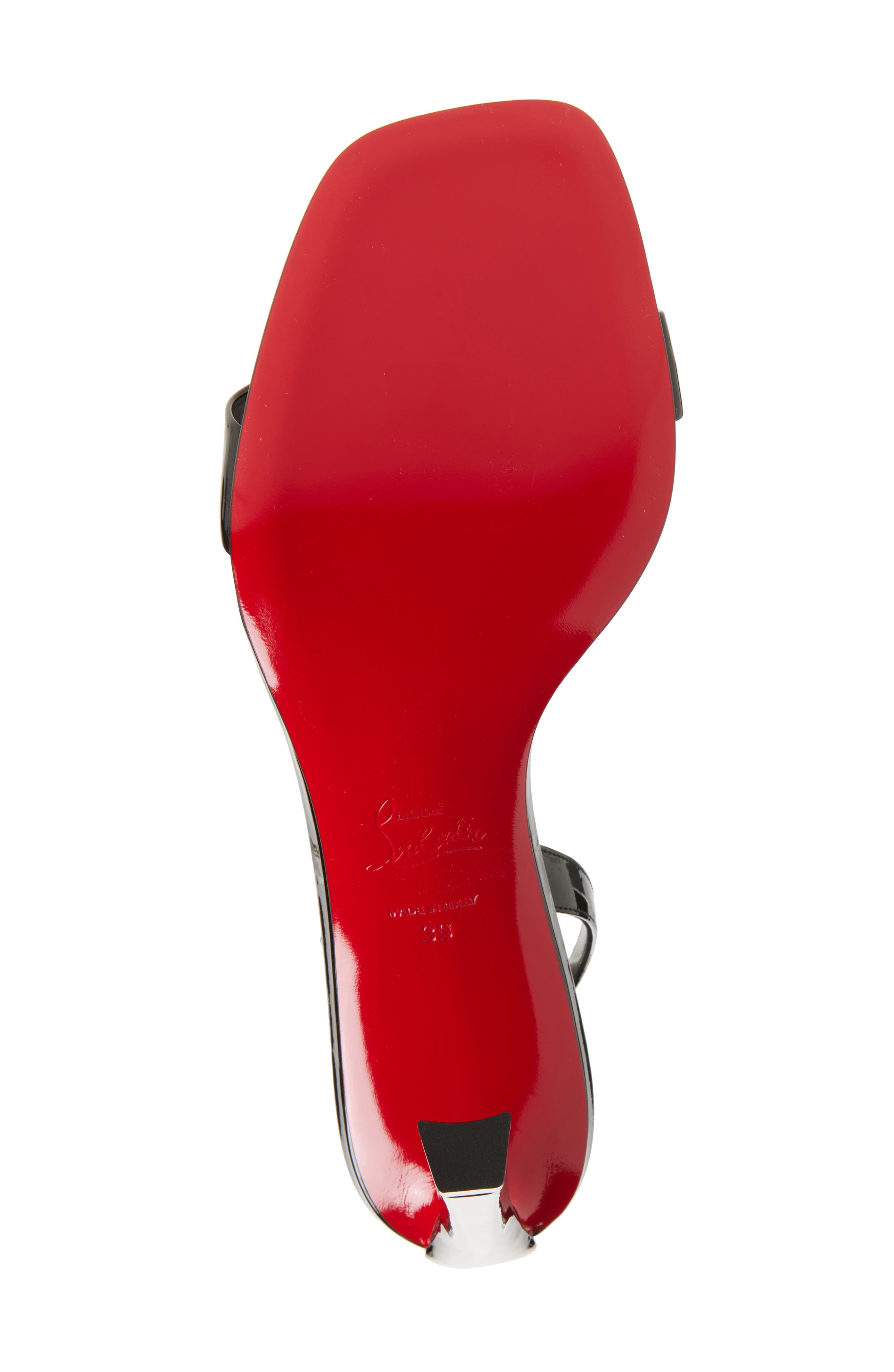 Christian Louboutin Condora Patent Leather Slingback Sandal, Alternate, color, Black