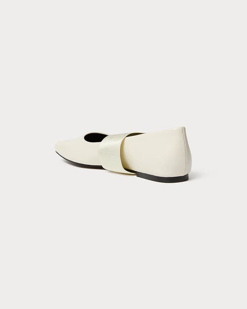 Weworewhat Strap Ballet Flat In Ivory