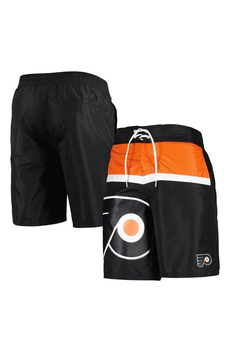 STARTER Men's Starter Black Philadelphia Flyers Sea Wind Swim Trunks, Main, color, Black