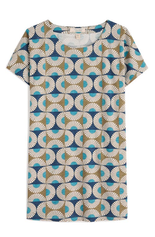 Seasalt Cornwall Ocean Gaze Daisy Print Organic Cotton Jersey Tunic In Blue