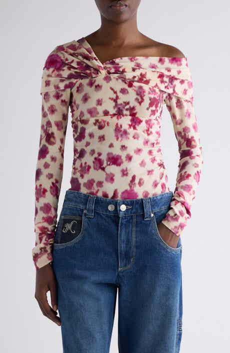 Danka Long Sleeve Stretch Silk Top