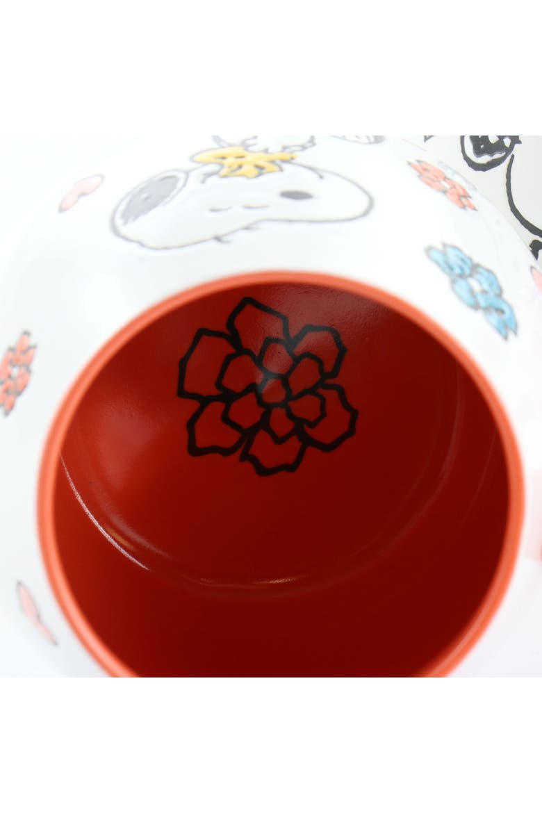 4 Piece 20 Ounce Stoneware Wax Relief Cup Set in 2 Assorted Designs, Alternate, color, Pink