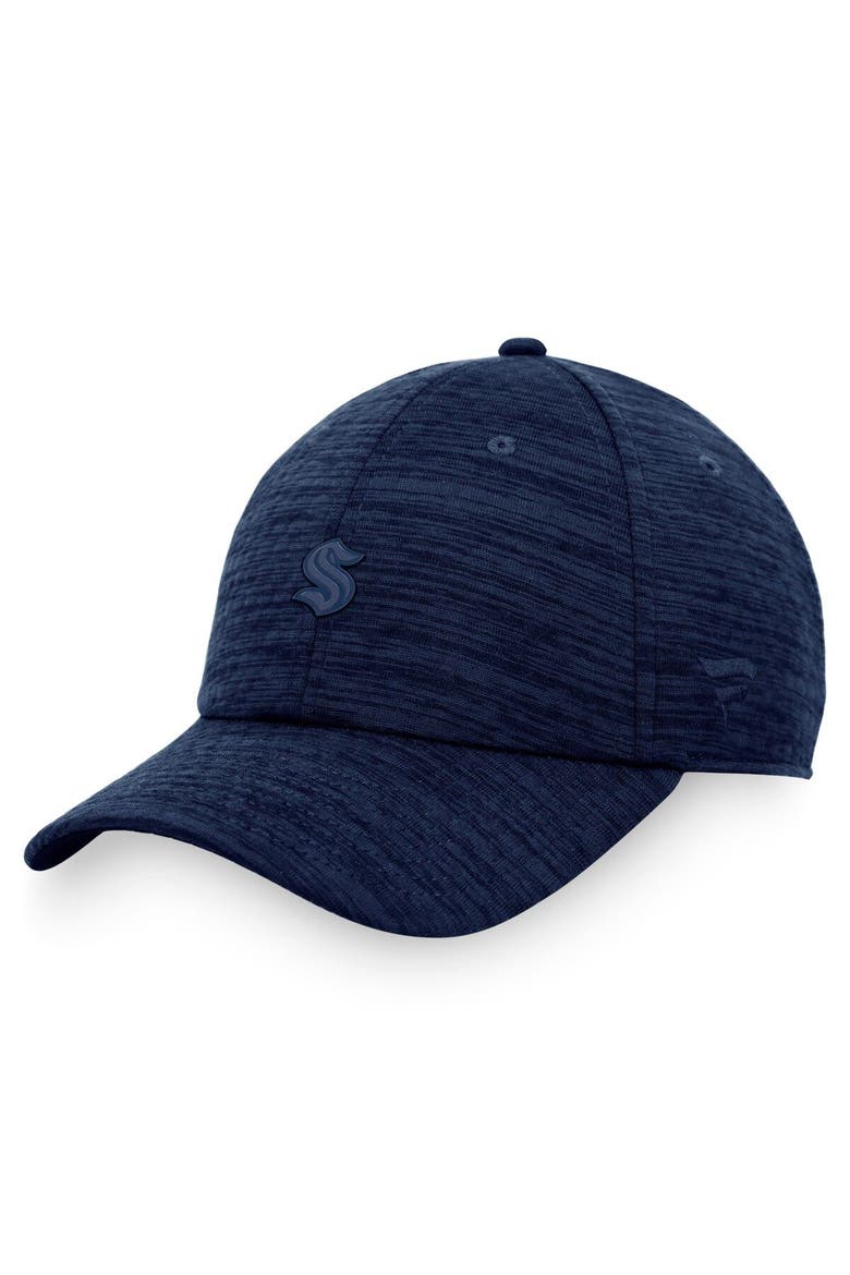 Men's Fanatics Branded Navy Seattle Kraken Authentic Pro Road Snapback Hat, Main, color, Navy