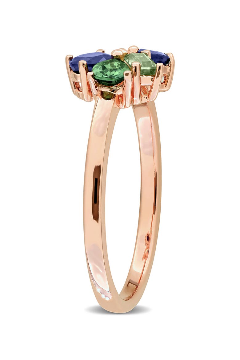 Mixed Cut Green and Blue Sapphire Ring, Alternate, color, MULTICOLOR