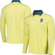 adidas Men's adidas 2023 Player Yellow New York Red Bulls Travel Long Sleeve Polo