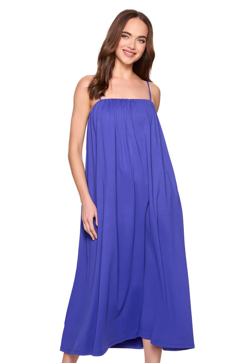 Susana Monaco Spaghetti Strap Jersey Maxi Dress, Alternate, color, Hyachith