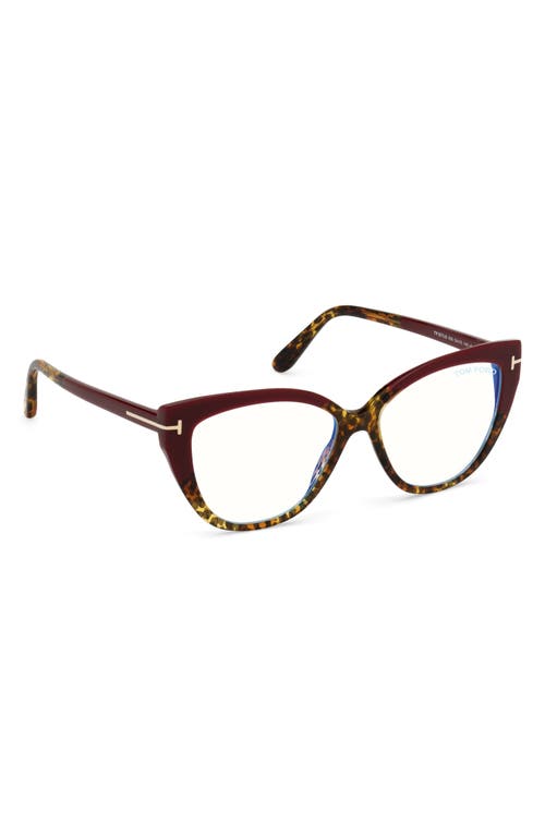 Tom Ford 54mm Square Blue Light Blocking Optical Glasses In Multi