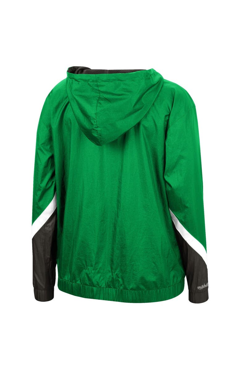 Mitchell & Ness Women's Mitchell & Ness Green Milwaukee Bucks Half-Zip Windbreaker 2.0 Hoodie, Alternate, color, Green