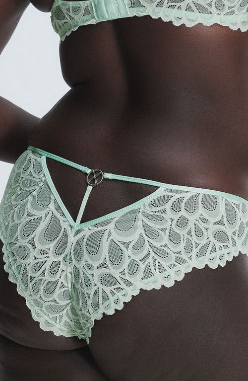 Savage X Fenty Savage Not Sorry Unlined Lace Balconette Bra In Blue