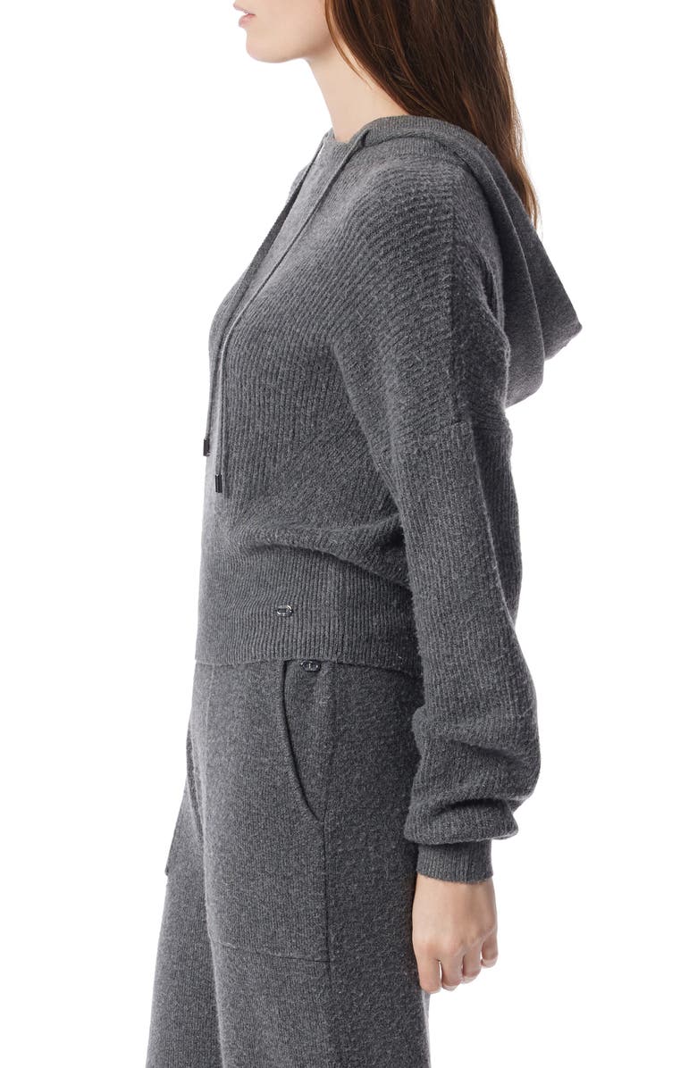 DO by Dee Ocleppo Delaney Rib Sweater Hoodie, Alternate, color, Heather Grey