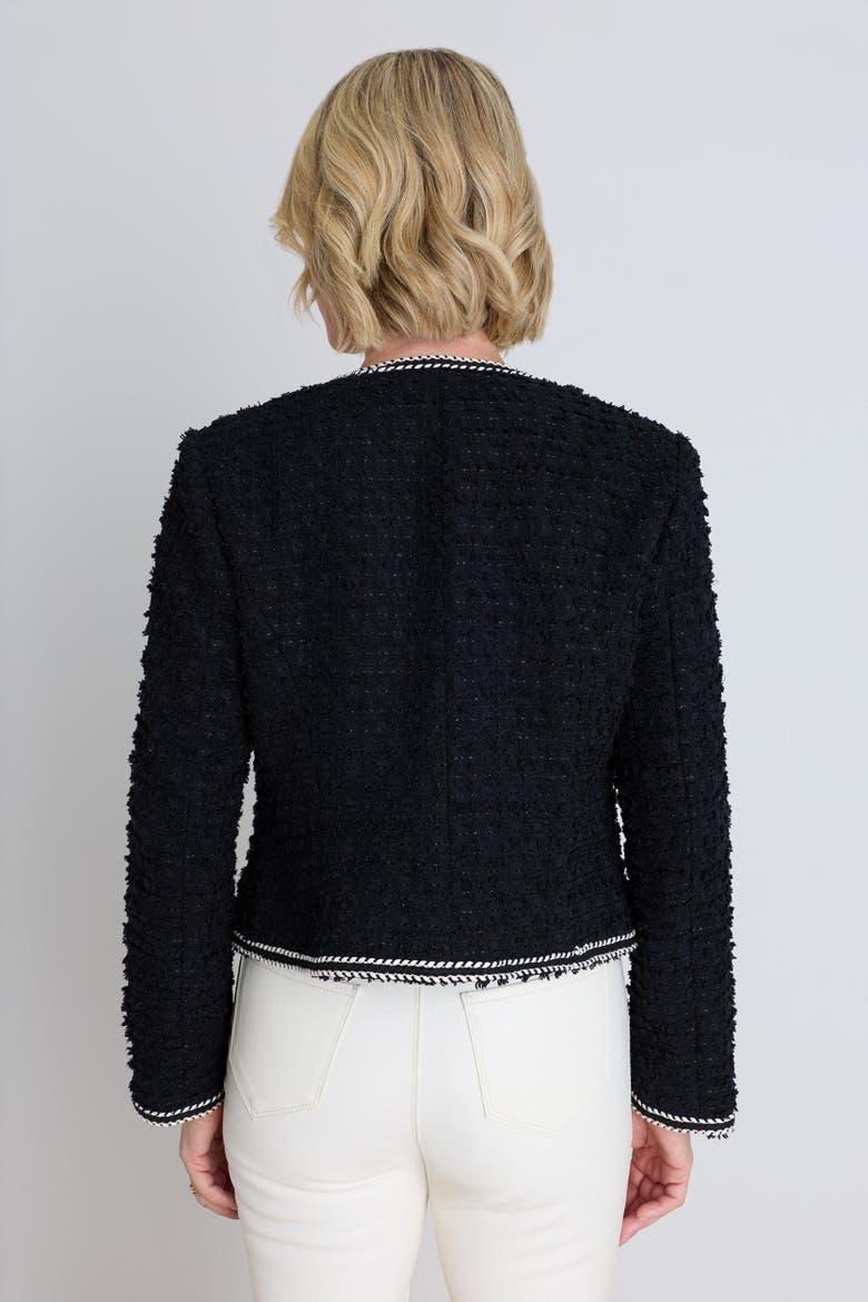 Joane Tweed Jacket, Alternate, color, Black