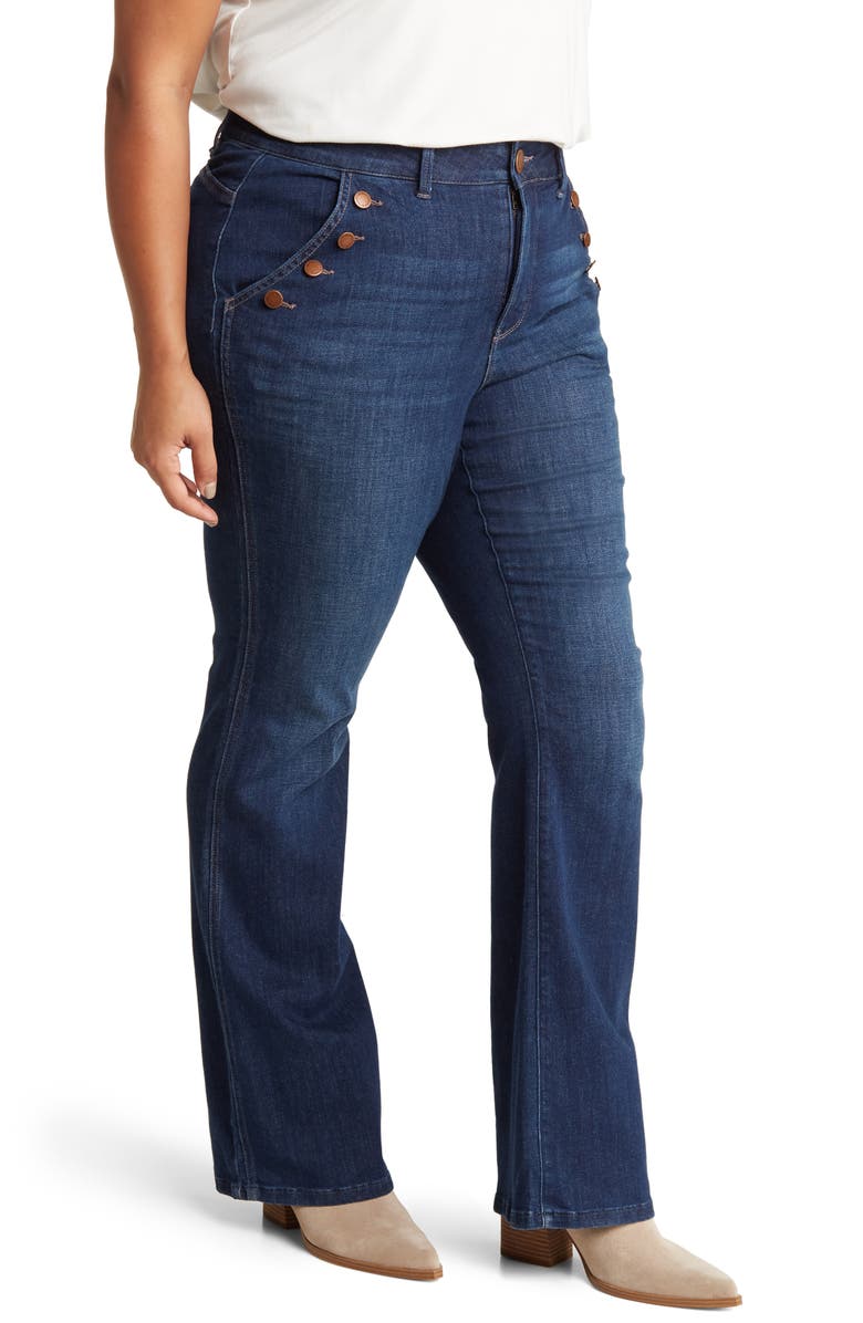 Wit & Wisdom 'Ab'Leisure Skyrise Wide Leg Jeans, Alternate, color, In Indigo