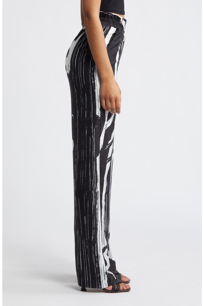 Leer Suto Print Palazzo Pants, Alternate, color, BLACK