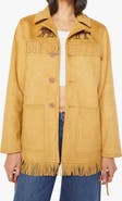 MOTHER The Roadside Fringe Faux Suede Jacket