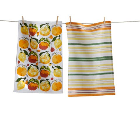 Citrus Fruit Dishtowel S/2 Multi Cotton Everyday