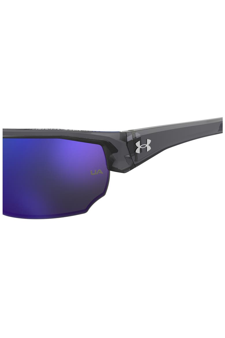 70mm Polarized Oversize Sport Sunglasses, Alternate, color, GREY