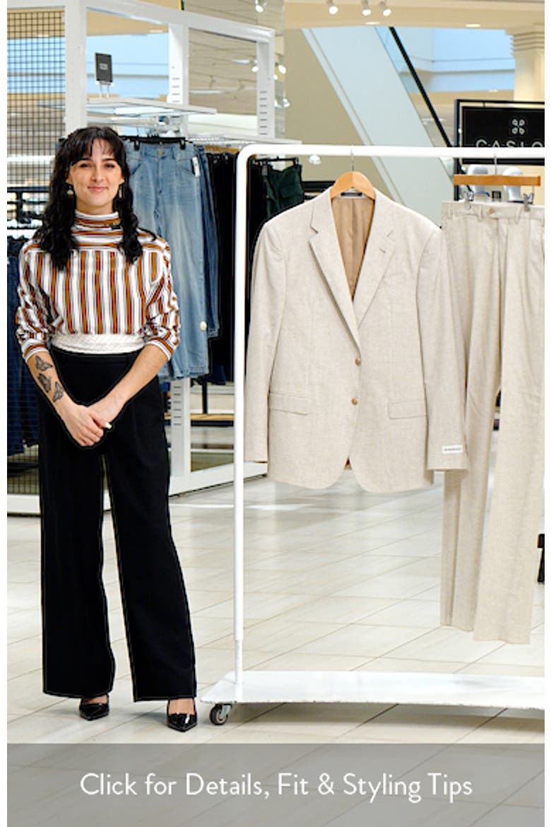 Tan Mélange Wool & Cotton Blend Suit video
