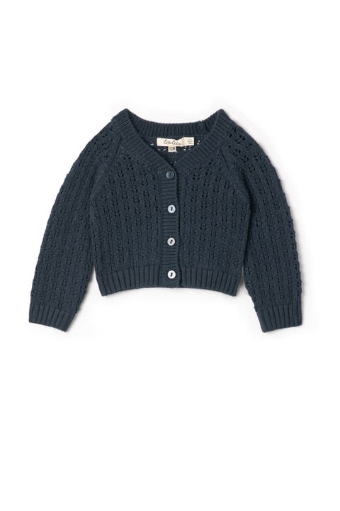 Pointelle Button-Front Knit Cardigan (Toddler, Little Kid & Big Kid)