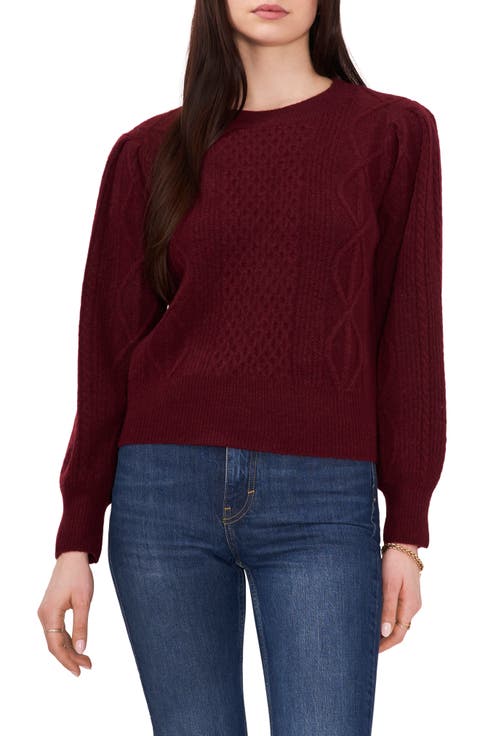 Variegated Cables Crew Sweater