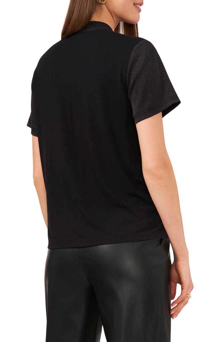 Vince Camuto Tie Detail Jacquard Blouse, Alternate, color,