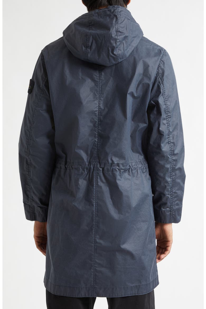 Waxed Long Parka, Alternate, color, NAVY BLUE