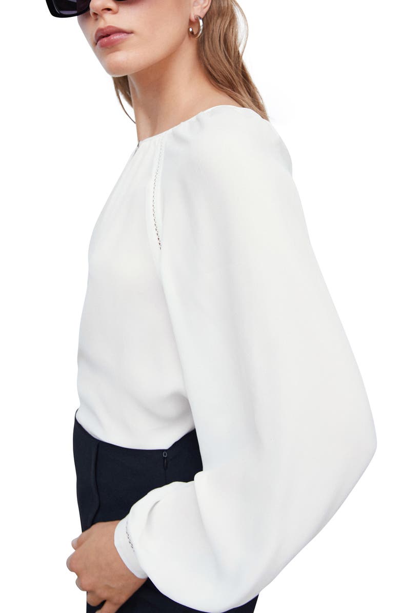 MANGO Ladder Stitch Keyhole Top, Alternate, color, 