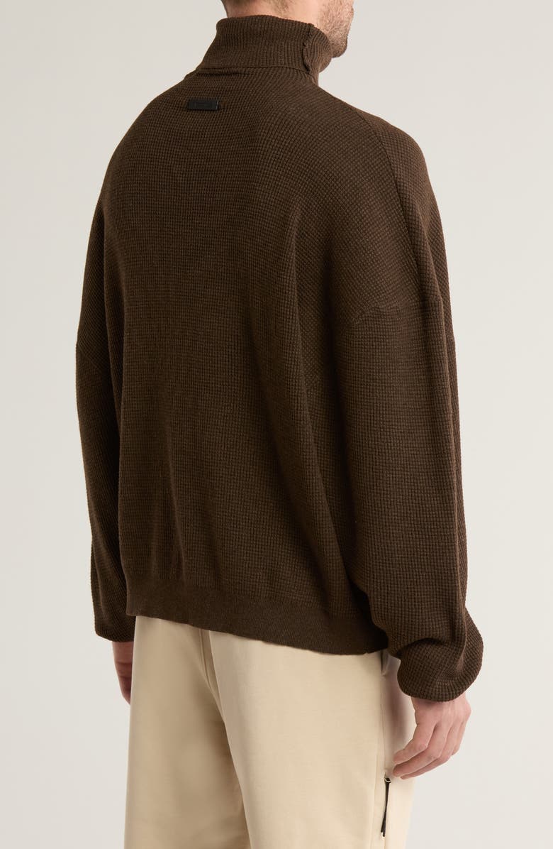 Fear of God Essentials Gender Inclusive Waffle Knit Turtleneck Sweater, Alternate, color, 